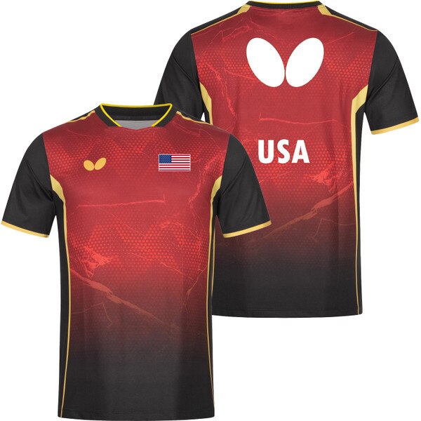 Butterfly Team USA 2024 Shirt - Red - Front/Back